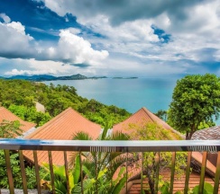 Двухместный номер Deluxe с видом на море двуспальная кровать в Samui Bayview Resort & Spa