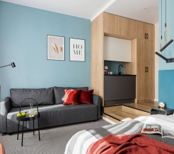 Четырехместная студия с видом во двор в Mix Hotels Nevsky 47