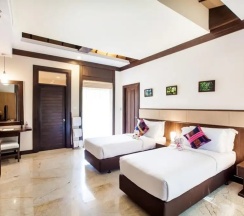 Двухместная семейная вилла двуспальная кровать в Sibsan Resort & Spa Maeteang