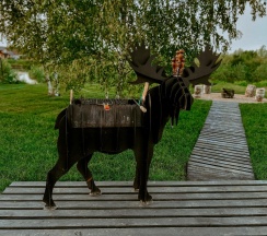 А-фрейм люкс с двуспальной кроватью в Happy Tree Camp