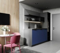 Студия с кухней с двумя односпальными кроватями в Greenfeel Stavropol