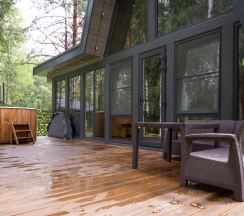 A-Frame № 8 (оснащение дома, стоимость купели и бани см. Подробнее) в Les holidays