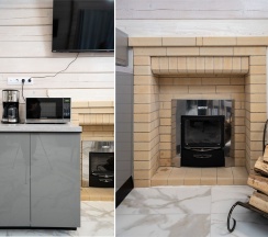 Дом из бруса с камином и баней из липы 4+2 в Snhaus