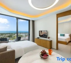 Семейный люкс Deluxe c 1 комнатой с видом на море в Oakwood Apartments Sanya