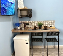 Номер стандарт с 1 двуспальной кроватью с видом на море в Pallada