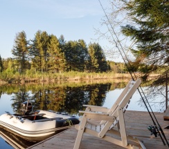 А-фрейм с террасой и купелью (dogs friendly) в Orsha River Club