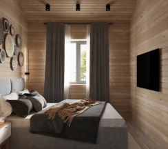 House Cheget с видом на горы в Wood Home