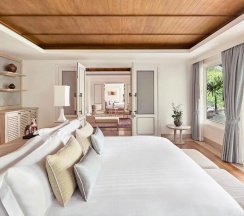 Двухместный Signature люкс с бассейном with ocean view двуспальная кровать в Trisara Villas & Residences Phuket