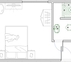 Двухместный номер Полулюкс с одной двуспальной кроватью в Дубровский