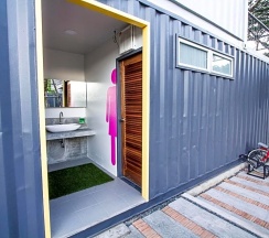 Кровать в общем номере в Ducati Bike Box Hostel