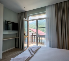 Апартаменты Комфорт с балконом и видом на горы в Alba inn apartments