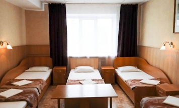 Кровать в 5-местном общем номере в Smart Hotel KDO Магнитогорск