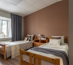 Стандартный  номер с 2 кроватями и собственной ванной в Номера в Гатчине