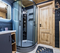 Aframe Black | Баня и банный чан на территории в Берёзовая роща