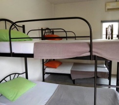 Кровать в общем номере в Monkey Samui Hostel