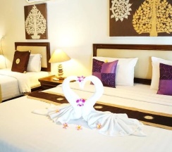 Двухместный номер Deluxe с видом на море двуспальная кровать в Lamai Inn 99 Bungalows