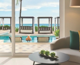 Двухместный полулюкс Swim-Up oceanfront (двуспальная кровать) в Отель Hyatt Vivid Playa Del Carmen