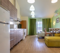 Апартаменты Люкс (Однокомнатный 2-х местный номер c кухней без балкона) в Odeon