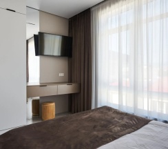 Двухместные апартаменты Comfort c 1 комнатой с балконом и с красивым видом из окна (двуспальная кровать) в Дачный квартал