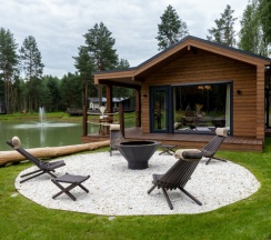 Шале на воде в Конаково. Аэро