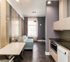 Двухкомнатные апартаменты "Агат" с кухней и видом на город в Orfei Hotel