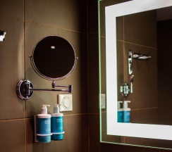 Номер комфорт бизнес с 1 двуспальной кроватью в Novotel Krasnoyarsk center