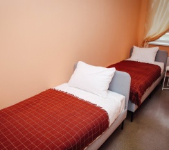 Две раздельные кровати в Hostel Vega