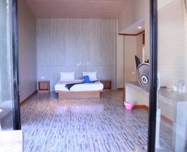 Двухместный номер Air-Con рядом с пляжем двуспальная кровать в Kaibae Beach Resort