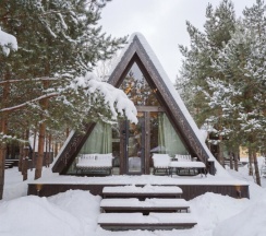 №14 A-Frame 45m2 с кондиционером. (оснащение дома см. Подробнее) в Les holidays