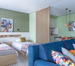 Апартаменты Superior с балконом и с видом на парк в Apartments Malina Baden Studio Color
