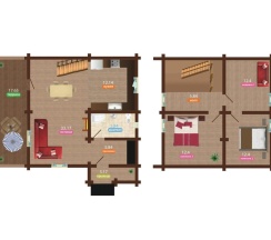 Коттедж с 2 комнатами рядом с пляжем в Громово парк