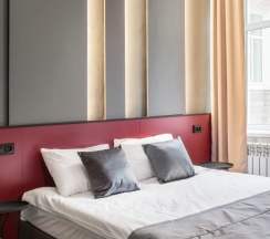 Двухуровневая студия с двумя двуспальными кроватями в Greenfeel Smolensk