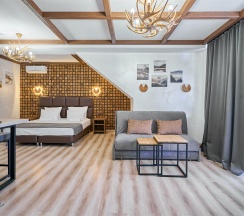 Студия четырёхместная с мини-кухней и балконом в Астра де Роза