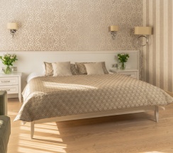 Двухместный полулюкс Comfort с видом на озеро двуспальная кровать в Теплица парк