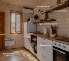 Tiny Панорама 40м² - дом повышенного комфорта: заезд с 16:30, выезд до 13:30 в Афрэйм Хэппи