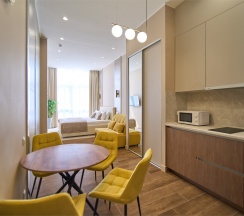 Студия Полулюкс с видом на Навагинскую в Mirror Residence