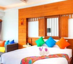 Двухместный номер Deluxe с видом на море двуспальная кровать в The samui beach resort