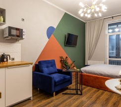 1-комнатные апартаменты студия в Satin Home Apart на улице Кузнецовская