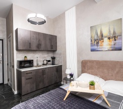 Апартаменты студия в MOKO Apartments на улице Народного ополчения