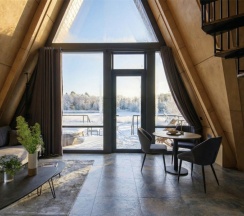 Дом древесный люкс с банным чаном №9. Первая линия в Трофимов Берег