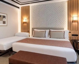 Двухместный номер Superior с видом на улицу (двуспальная кровать) в Senator Gran Vía 70 Spa Hotel