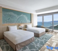 Двухместный люкс Ambassador с видом на океан двуспальная кровать в Atlantis Sanya