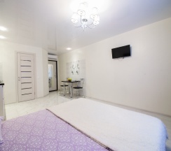 Двухместная студия С кухней с видом на город двуспальная кровать в Прометей