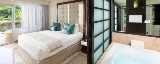Двухместный люкс Nikte Master с видом на сад двуспальная кровать в Paradisus Playa del Carmen – Riviera Maya - All Inclusive