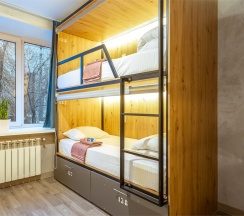 28. Кровать в общем 6-местном номере для мужчин в M&dHost