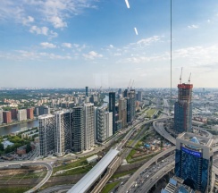 Люкс с красивым видом из окна в Апартаменты с потрясающим видом башни Москва-Сити