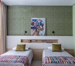 Апартаменты Superior с балконом и с видом на парк в Apartments Malina Baden Studio Color