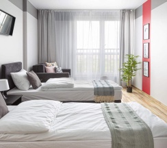 Апартаменты с видом на город 2 отдельные кровати в Апартаменты MIXY Nordy Homes