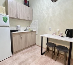 1-комнатные апартаменты студия с двуспальной кроватью в Апартаменты NHome