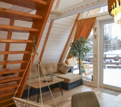 Aframe Luxe White | Банный чан на территории в Берёзовая роща